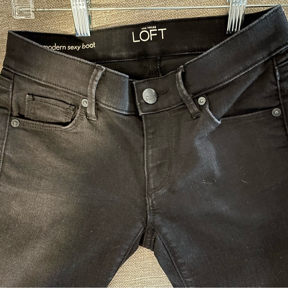 LOFT Black Bootcut Jeans Size 00